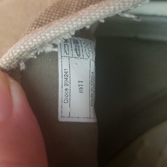 Men's CROCS TAUPE FABRIC LOAFERS - MEN'S SIZE 11 - Picture 10 of 10